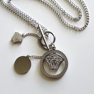 Stainless Steel Pendant Necklace featuring  a Medusa image